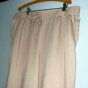 H&M Cinched Waist Linen Pants